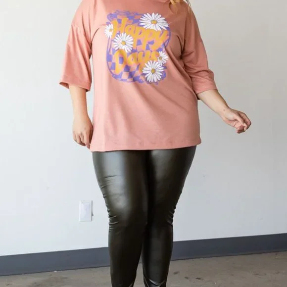 Olive Green Faux Leather Leggings - Picture 2 of 5